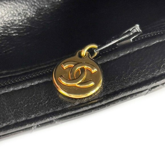 CHANEL - Vintage 1996 Black Top Handle Kelly Medium Flap Bag - Patent Leather - Picture 11 of 13